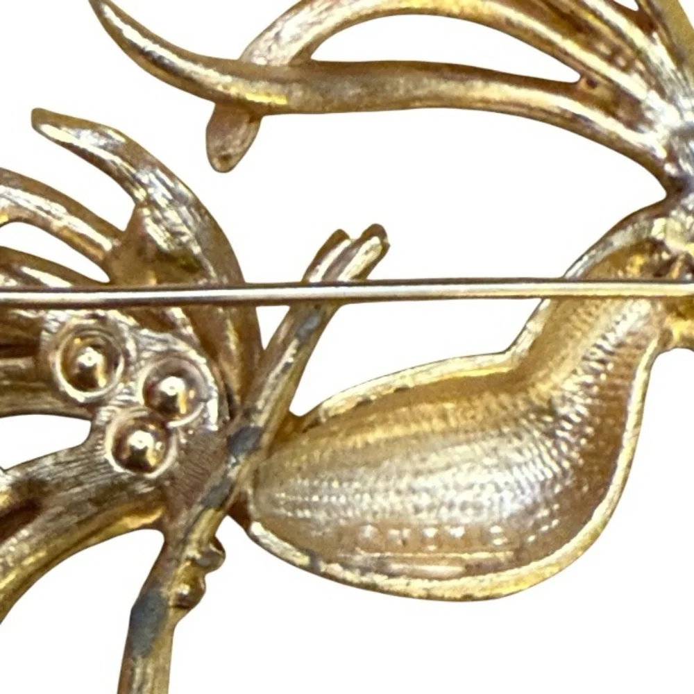 Vintage Bird Peacock Broach‎ Pin